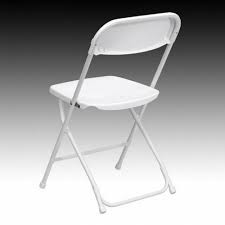 White folding chairs