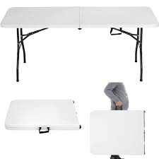 White 6ft rectangle folding table
